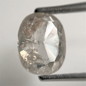 3.14 Ct Oval shape rose cut fancy salt and pepper natural loose diamond, 9.72 mm x 7.46 mm x 4.22 mm Full-Rose Cut Natural Diamond, SJ101/21