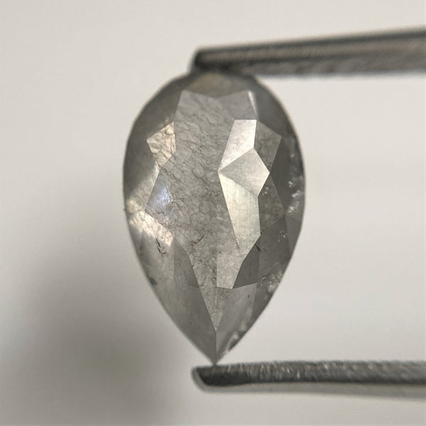 2.04 Ct Pear Shape natural loose diamond, salt and pepper diamond, 10.41 mm x 6.43 mm x 3.64 mm, Pear shape natural diamond SJ101-24