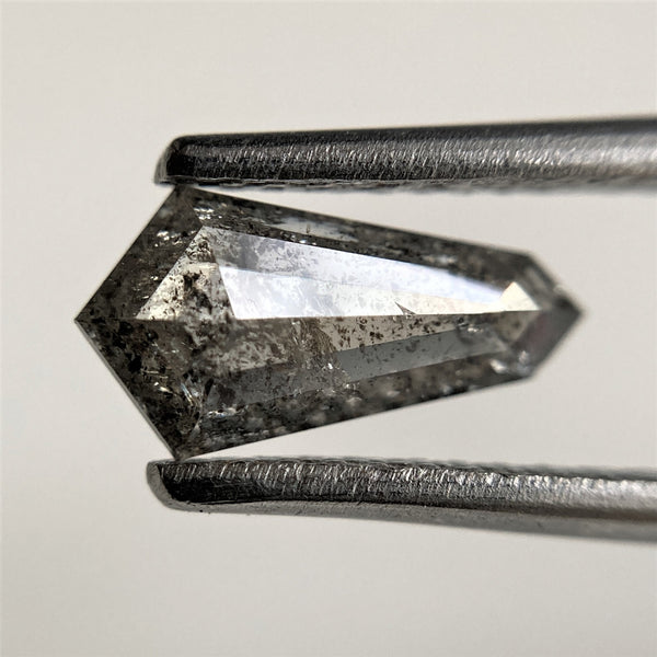 0.73 Ct Natural Loose Diamond Shield Shape Salt and Pepper, 9.50 x 4.89 x 2.15 mm, Flat-Base Geometry Shape Natural Diamond SJ101-29