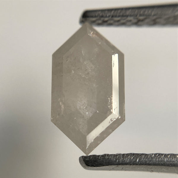 1.20 Ct Hexagon shape salt and pepper natural loose diamond, 9.01 mm x 4.80 mm x 3.01 mm Hexagonal natural diamond SJ101-49