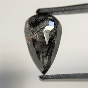 1.82 Ct Pear Shape natural loose diamond, 9.25 mm x 5.70 mm x 4.16 mm, salt and pepper diamond, Pear shape natural diamond SJ101-55