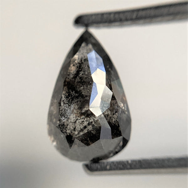 1.82 Ct Pear Shape natural loose diamond, 9.25 mm x 5.70 mm x 4.16 mm, salt and pepper diamond, Pear shape natural diamond SJ101-55