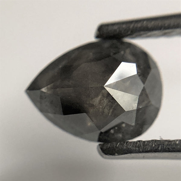 0.96 Ct Pear Shape natural loose diamond, 7.78 mm x 5.97 mm x 2.54 mm, salt and pepper diamond, Pear shape natural diamond SJ101-34