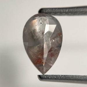 1.21 Ct Pear Shape natural loose diamond, 8.87 x 5.85 x 2.79 mm, Gray and Brown salt and pepper diamond, Pear shape natural diamond SJ101-60