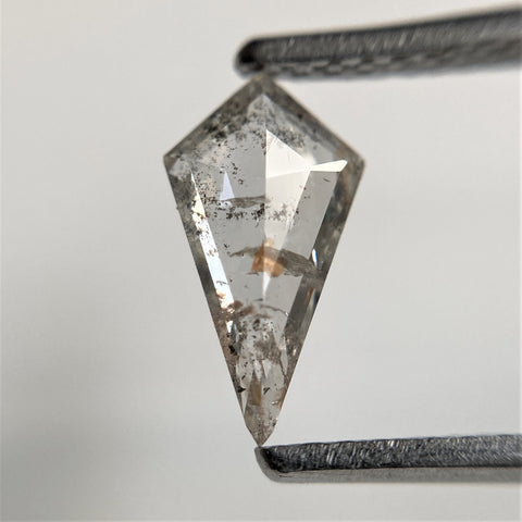 0.65 Ct Natural loose diamond Kite Shape Salt and Pepper, 9.44 mm x 5.18 mm x 2.13 mm, Gray Kite shape natural diamond, SJ101-45