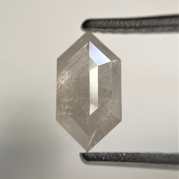 1.20 Ct Hexagon shape salt and pepper natural loose diamond, 9.01 mm x 4.80 mm x 3.01 mm Hexagonal natural diamond SJ101-49