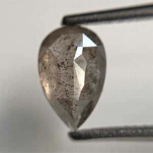1.56 Ct Pear Shape natural loose diamond, Fancy salt and pepper diamond, 8.91 mm x 5.78 mm x 3.48 mm, Pear shape natural diamond SJ101-50