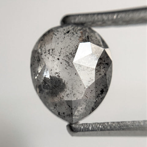 1.41 Ct Pear Shape natural loose diamond, 7.70 x 6.30 x 3.24 mm, salt and pepper diamond, Pear shape natural diamond SJ101-56