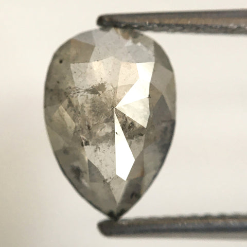 1.84 Ct Pear Cut Natural Loose Diamond, 10.69 x 7.45 x 2.84 mm Fancy Gray Rose Cut Pear Cut Natural Loose Diamond SJ77-19