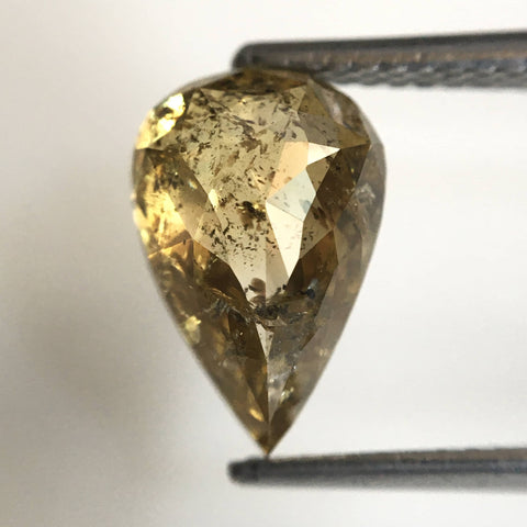2.87 Ct Pear Cut Natural Loose Diamond, 10.70 x 7.10 x 4.76 mm Brown Color Full Pear Cut Natural Loose Diamond SJ77-21