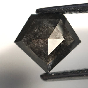 1.41 Ct Natural Loose Diamond Shield Shape salt and Pepper 8.09 MM x 7.12 MM x 3.16 MM Fancy cut Natural diamond SJ77-48