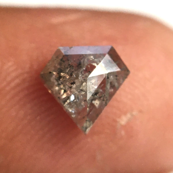 0.81 Ct Natural Loose Diamond Shield Shape salt and Pepper 6.43 MM x 6.13 MM x 2.61 MM Fancy cut Natural diamond SJ77-51