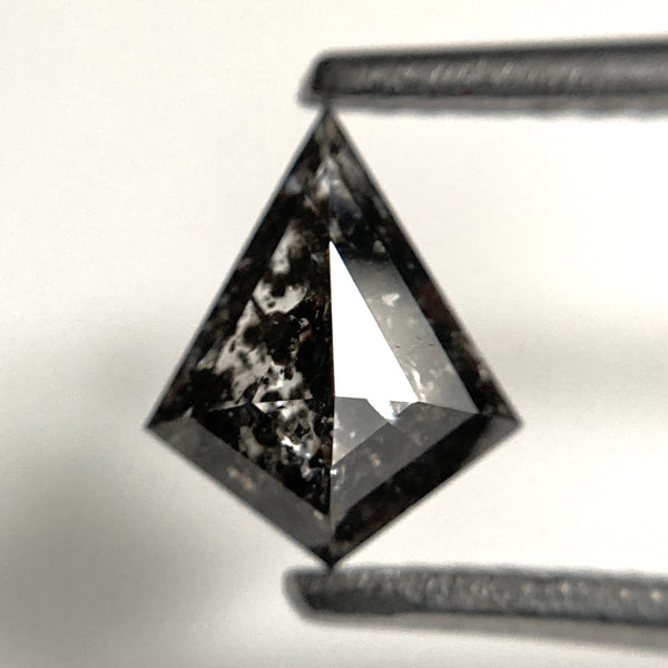 0.76 Ct Natural Loose Diamond Kite Shape Salt and Pepper, 7.64 mm x 6.17 mm x 2.54 mm Geometric shape natural diamond for Jewelry SJ102-03