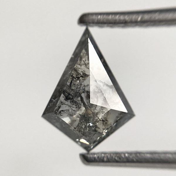 0.92 Ct Natural Loose Diamond Kite Shape Salt and Pepper, 8.80 mm x 6.49 mm x 2.41 mm Geometric shape natural diamond for Jewelry SJ102-12