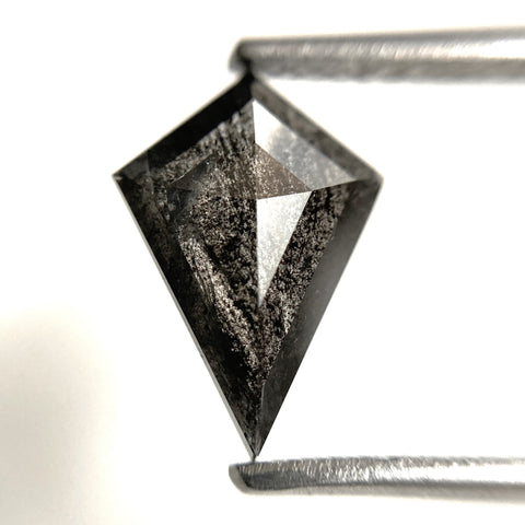 1.38 Ct Kite Shape Salt and Pepper Natural Loose Diamond, 11.25 mm x 7.91 mm x 2.57 mm, Geometric shape natural diamond for Jewelry SJ102-26