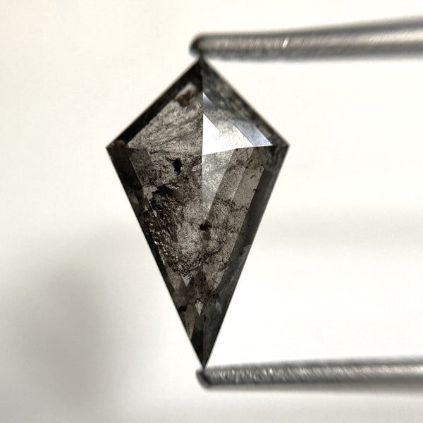 2.23 Ct Kite Shape Salt and Pepper Natural Loose Diamond, 13.93 mm x 8.25 mm x 3.31 mm, Geometric shape natural diamond, SJ102-30