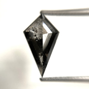 3.45 Ct Kite Shape Salt and Pepper Natural Loose Diamond, 16.24 mm x 9.43 mm x 3.75 mm, Geometric shape natural diamond, SJ102-32