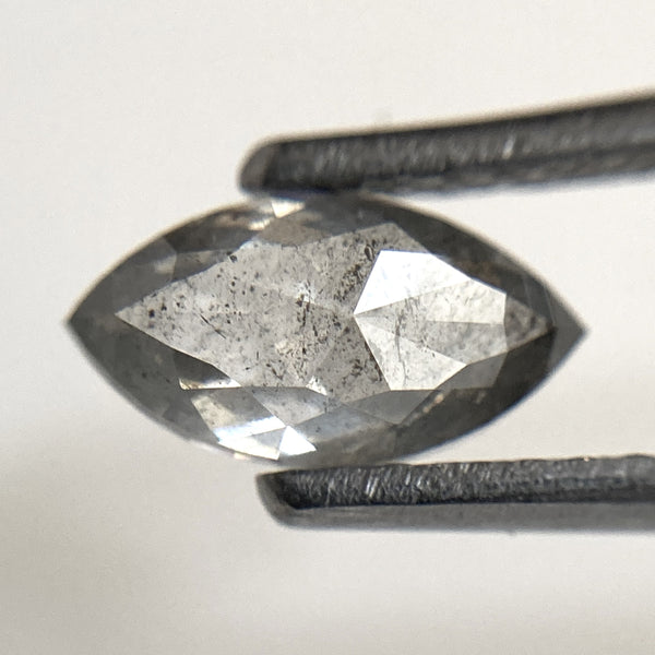 0.89 Ct Marquise Shape natural loose diamond, salt and pepper diamond 8.15 mm x 4.30 mm x 2.90 mm Rose-cut marquise natural diamond SJ103-07