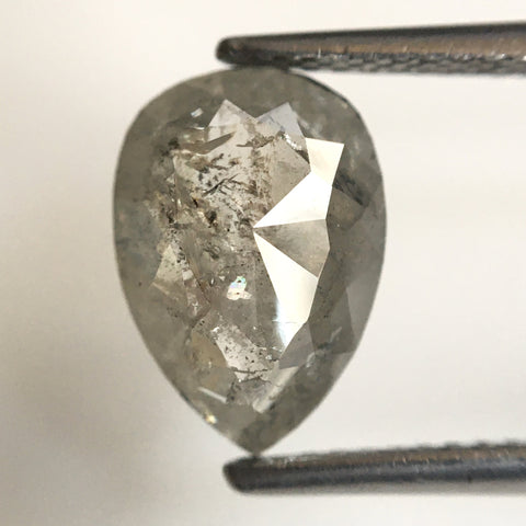 1.85 Ct Pear Cut Natural Loose Diamond, 10.69 x 7.47 x 2.92 mm Fancy Gray Rose Cut Pear Cut Natural Loose Diamond SJ77-20
