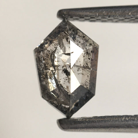 0.63 Ct Natural Loose Diamond Shield Shape salt and Pepper 7.06 mm x 4.59 mm x 2.23 mm Fancy cut Natural diamond SJ77-35
