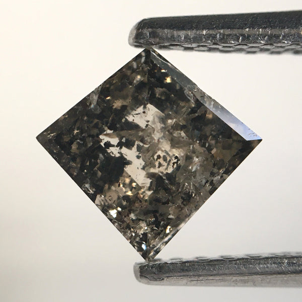 0.83 Ct Natural Loose Diamond Kite Shape Salt and Pepper, 6.73 MM x 7.05 MM x 2.86 mm Geometric shape natural diamond for Jewelry SJ77-45