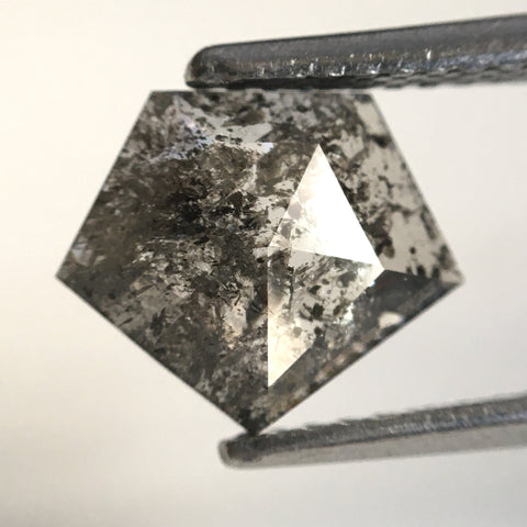 1.20 Ct Natural Loose Diamond Shield Shape salt and Pepper 9.33 MM x 7.73 MM x 2.17 MM Fancy cut Natural diamond SJ77-46