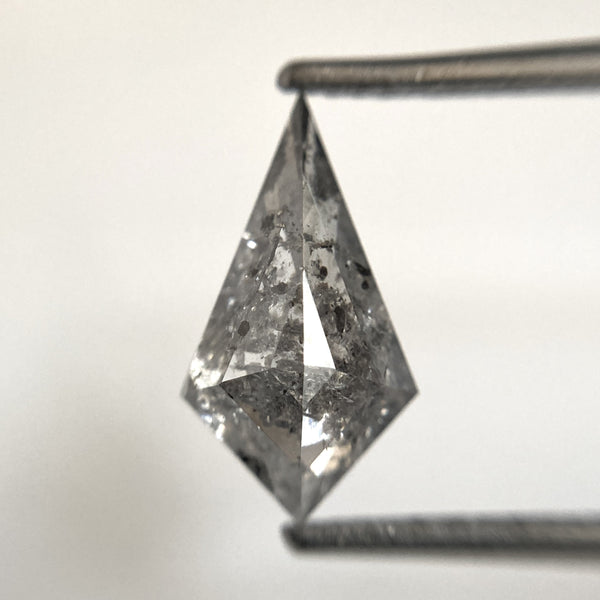 2.29 Ct Kite Shape Salt and Pepper Natural Loose Diamond, 12.88 mm x 7.05 mm x 4.30 mm, Geometric shape natural diamond, SJ103-20
