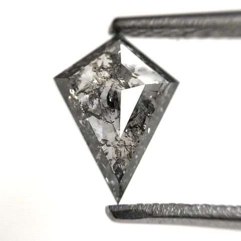 0.92 Ct Natural Loose Diamond Kite Shape Salt and Pepper, 8.80 mm x 6.49 mm x 2.41 mm Geometric shape natural diamond for Jewelry SJ102-12