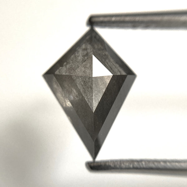 1.82 Ct Kite Shape Salt and Pepper Natural Loose Diamond, 11.12 mm x 7.85 mm x 3.74 mm, Geometric shape natural diamond, SJ102-28