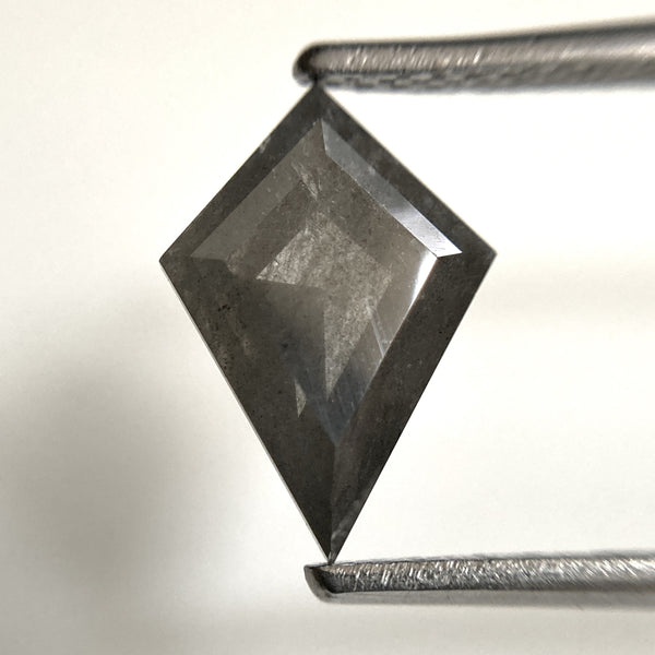 1.82 Ct Kite Shape Salt and Pepper Natural Loose Diamond, 11.12 mm x 7.85 mm x 3.74 mm, Geometric shape natural diamond, SJ102-28