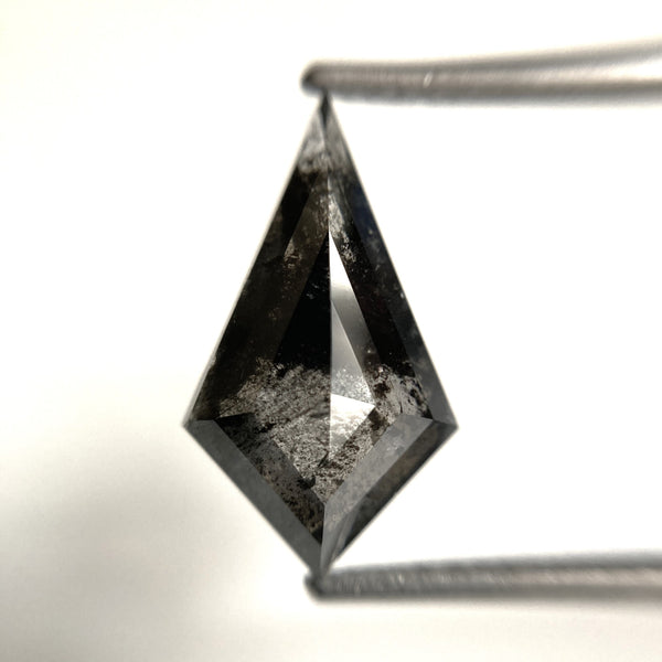 3.45 Ct Kite Shape Salt and Pepper Natural Loose Diamond, 16.24 mm x 9.43 mm x 3.75 mm, Geometric shape natural diamond, SJ102-32