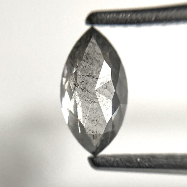 0.89 Ct Marquise Shape natural loose diamond, salt and pepper diamond 8.15 mm x 4.30 mm x 2.90 mm Rose-cut marquise natural diamond SJ103-07