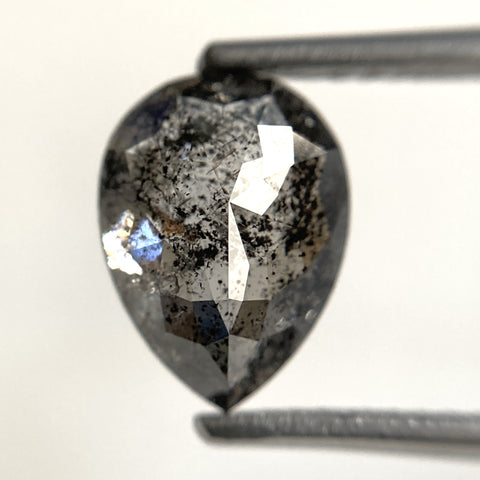 2.46 Ct Pear Shape natural loose diamond, salt and pepper diamond, 9.63 mm x 7.18 mm x 4.21 mm Full-cut pear shape natural diamond SJ103-15