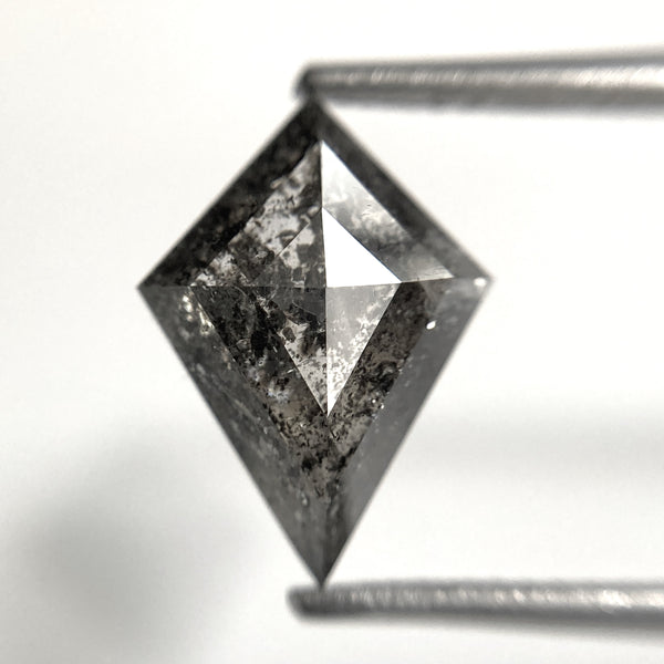 3.06 Ct Kite Shape Salt and Pepper Natural Loose Diamond, 13.39 mm x 9.68 mm x 3.83 mm, Geometric shape natural diamond, SJ103-17