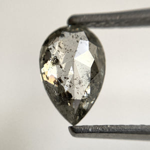 1.13 Ct Pear Shape natural loose diamond, 8.40 mm x 5.48 mm x 2.88 mm, salt and pepper diamond, Pear shape natural diamond SJ103-50