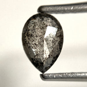 0.76 Ct Pear Shape natural loose diamond, 7.49 mm x 5.18 mm x 2.29 mm, salt and pepper diamond, Pear shape natural diamond SJ103-57