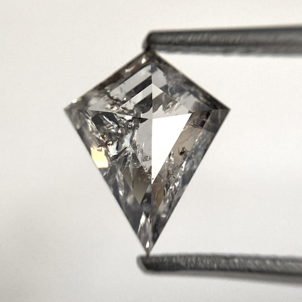 1.74 Ct Kite Shape Salt and Pepper Natural Loose Diamond, 9.75 mm x 7.84 mm x 3.56 mm, Geometric shape natural diamond, SJ103-30