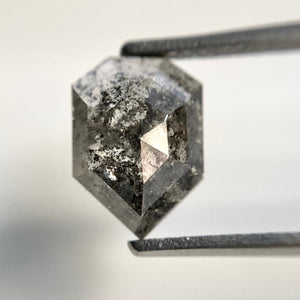 2.19 CT Natural Fancy Grey Color antique shape Loose Diamond 10.15 mm X 7.40 mm X 3.60 mm Pentagon Cut Natural Diamond SJ30/14