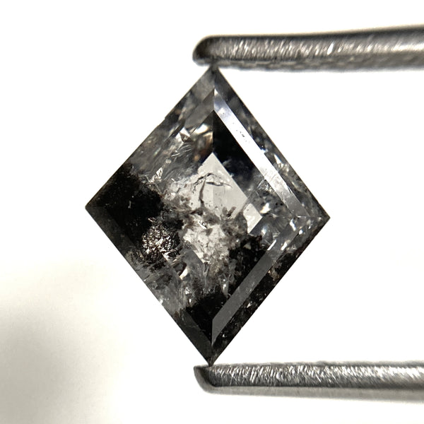 1.45 Ct Kite Shape Salt and Pepper Natural Loose Diamond, 9.36 mm x 7.59 mm x 3.44 mm, Rhombus kite shape natural diamond, SJ103-35