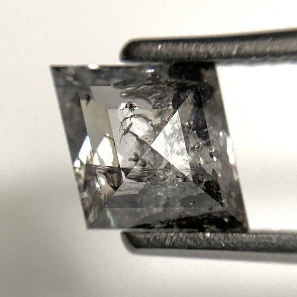 1.45 Ct Kite Shape Salt and Pepper Natural Loose Diamond, 9.36 mm x 7.59 mm x 3.44 mm, Rhombus kite shape natural diamond, SJ103-35