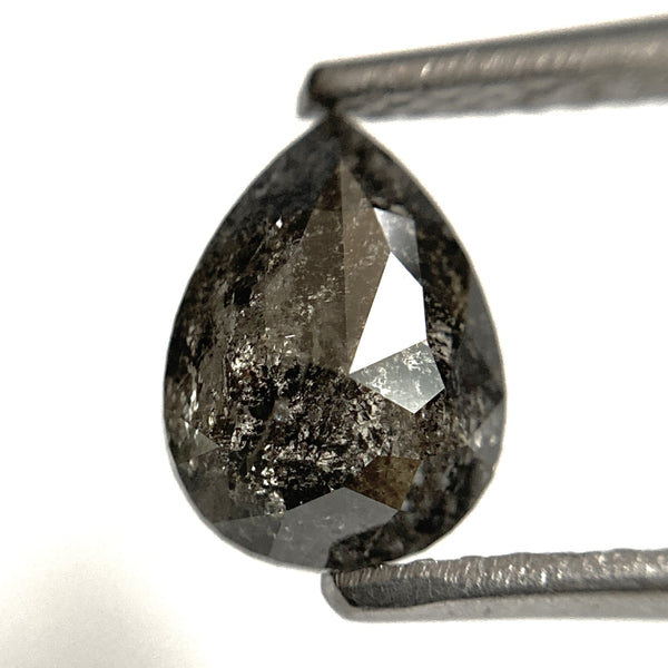 1.14 Ct Pear Shape natural loose diamond, 7.89 mm x 5.83 mm x 2.90 mm, salt and pepper diamond, Pear shape natural diamond SJ103-46