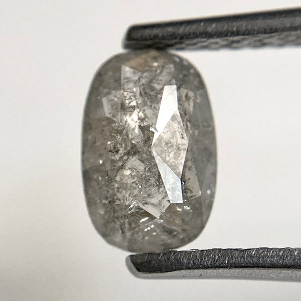 0.72 Ct, Oval Shape Grey color Rose cut Natural Diamond 7.59 mm x 5.00 mm x 2.10 mm, Rustic Natural Loose Diamond SJ32/14