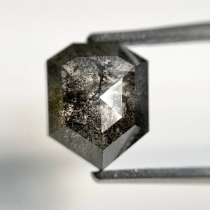 2.84 CT Natural Fancy Grey Color antique shape Loose Diamond 9.15 mm X 7.60 mm X 4.25 mm Excellent Pentagon Cut Diamond SJ30/11