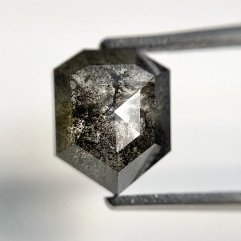 2.84 CT Natural Fancy Grey Color antique shape Loose Diamond 9.15 mm X 7.60 mm X 4.25 mm Excellent Pentagon Cut Diamond SJ30/11