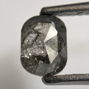 0.87 Ct Oval Cut Fancy Gray Color Natural Loose Diamond, 6.30 mm X 5.80 mm Grey Oval Shape Rose Cut Natural Loose Diamond SJ35/15