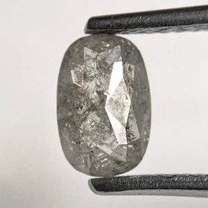 0.72 Ct, Oval Shape Grey color Rose cut Natural Diamond 7.59 mm x 5.00 mm x 2.10 mm, Rustic Natural Loose Diamond SJ32/14