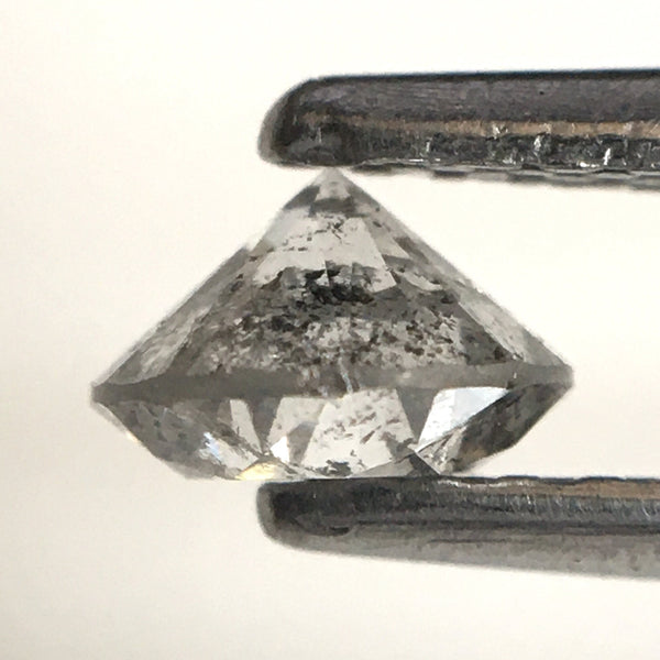 0.47 Ct, Round Cut Natural Salt and Pepper Diamonds, 4.81 mm x 3.06 mm Round Brilliant Cut Natural Loose Diamond, SJ78-35